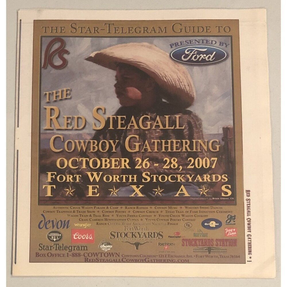The Star-Telegram Guide RED STEAGALL COWBOY GATHERING Ft Worth Stockyards 2007